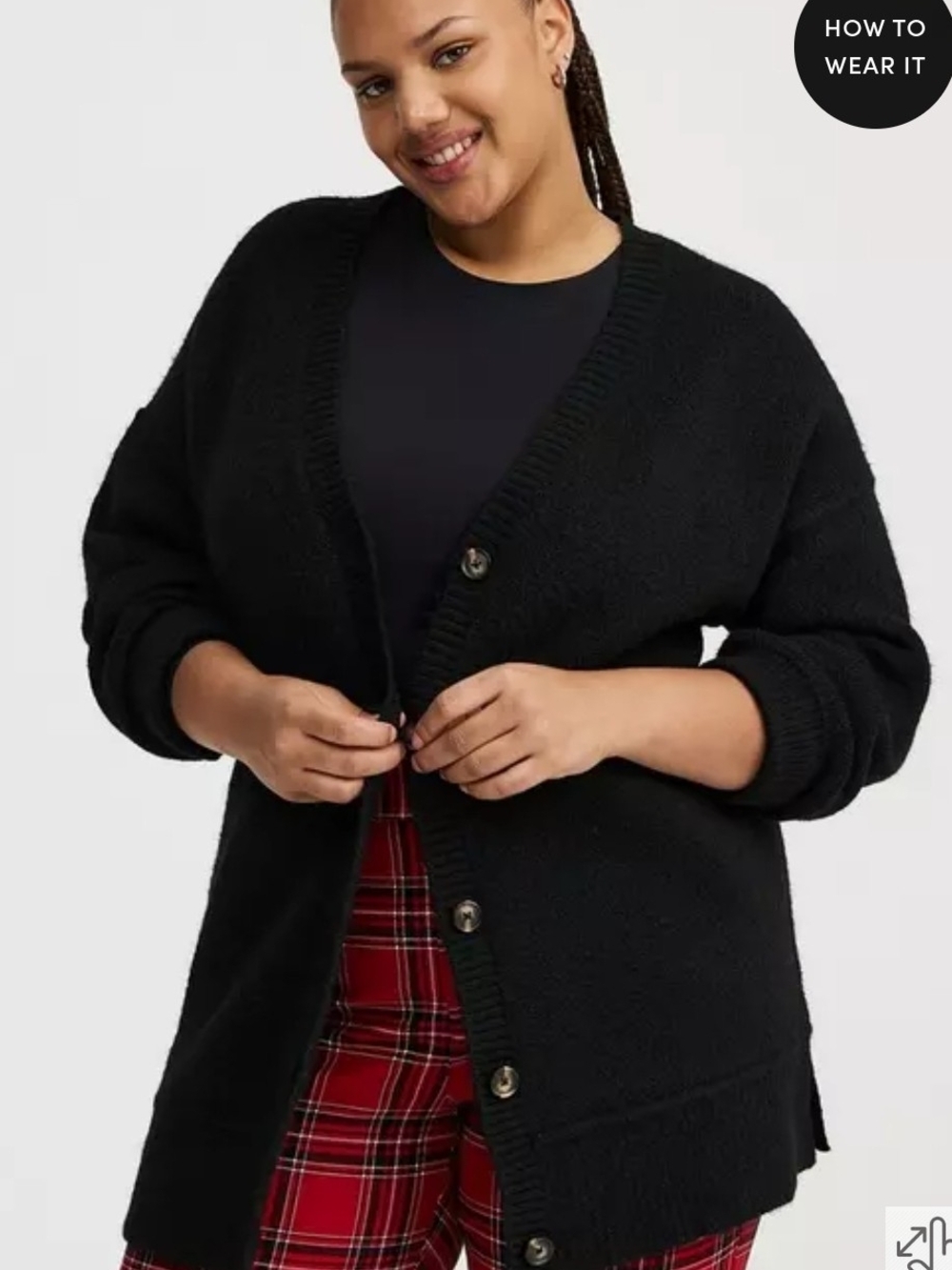 Torrid NWT Vegan Cashmere V-Neck Button Front Cardigan - 00